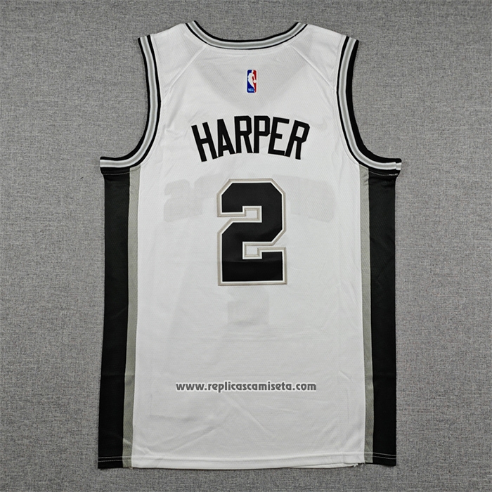 Camiseta San Antonio Spurs Dylan Harper NO 2 Association 2025-26 Blanco